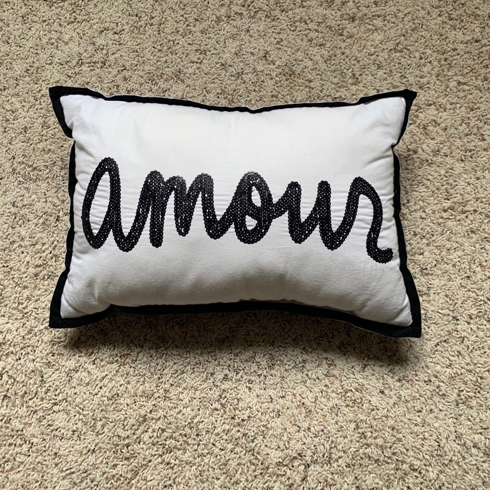 Amour double sided pillow